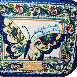 Brighton Butterfly Garden Travel Jewelry Case Floral Butterfly Zip NWT Organizer